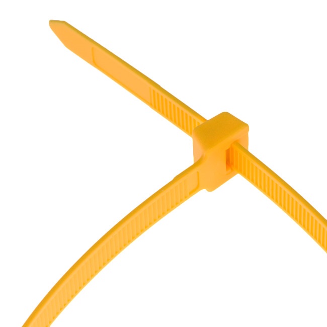 100 Stück Kabelbinder 200mmx2,5mm für Schattiernetz Zaunblende in gelb