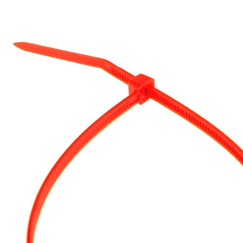 100 Stück Kabelbinder 200mmx2,5mm für Zaunblende Schattiernetz in rot